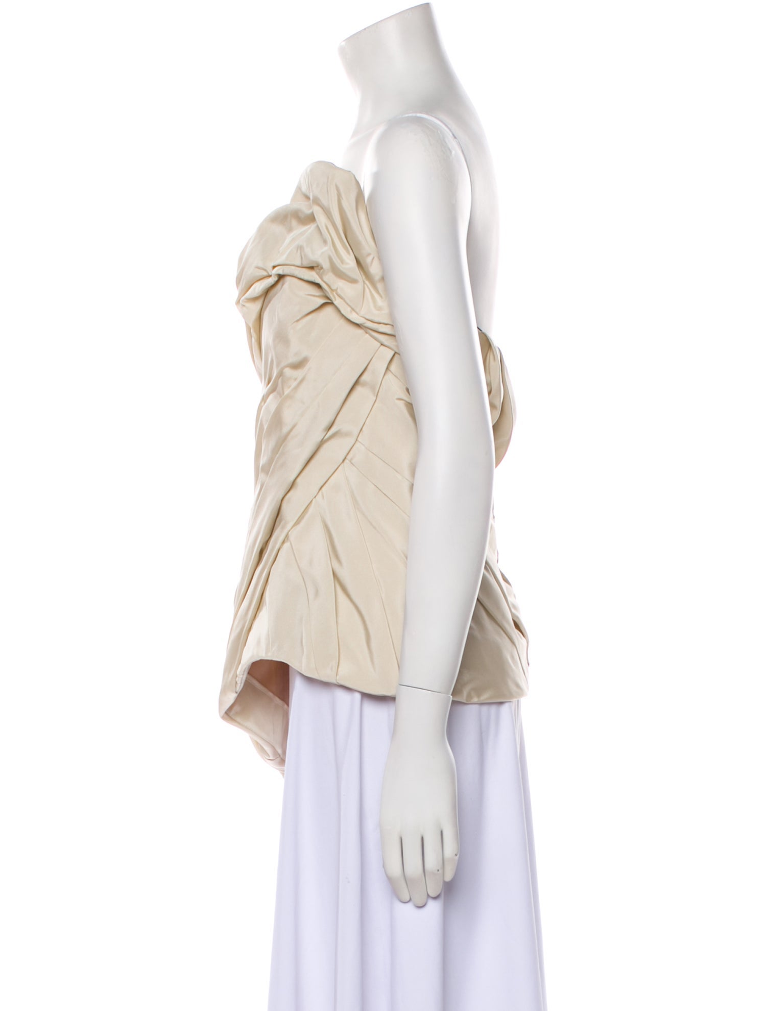 Vera Wang Silk One-Shoulder Top