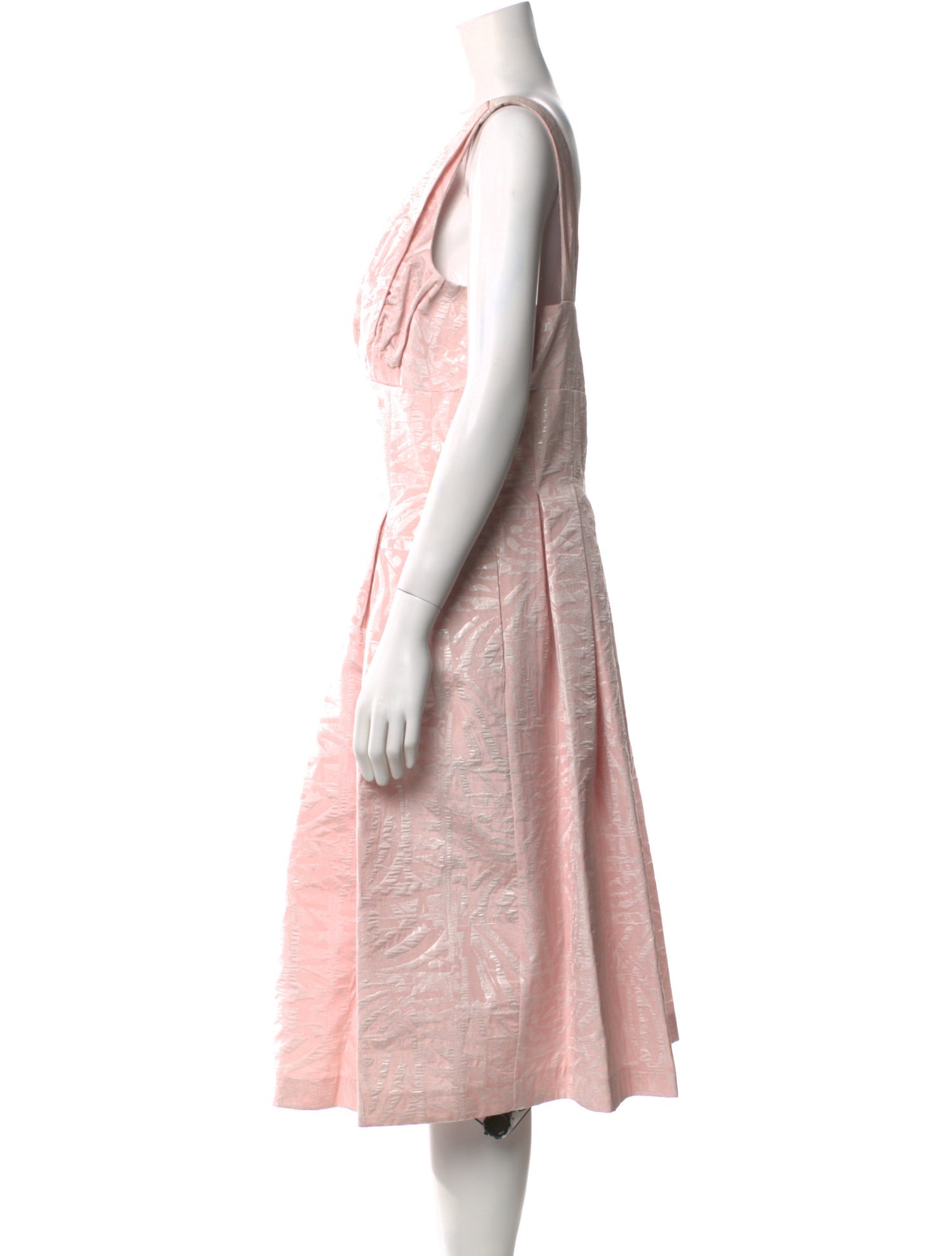 Vera Wang V-Neck Midi Length Dress