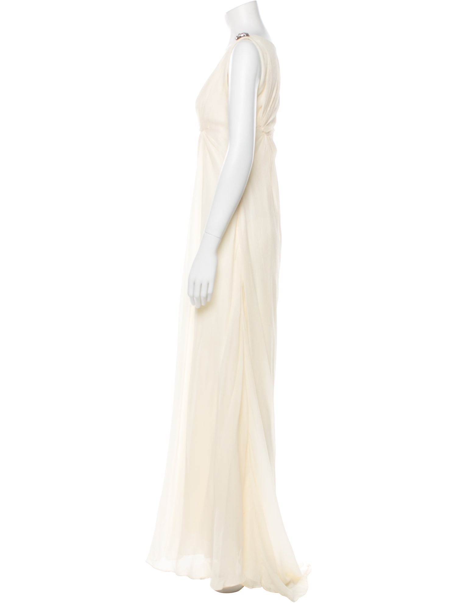 Vera Wang Cowl Neck Long Dress