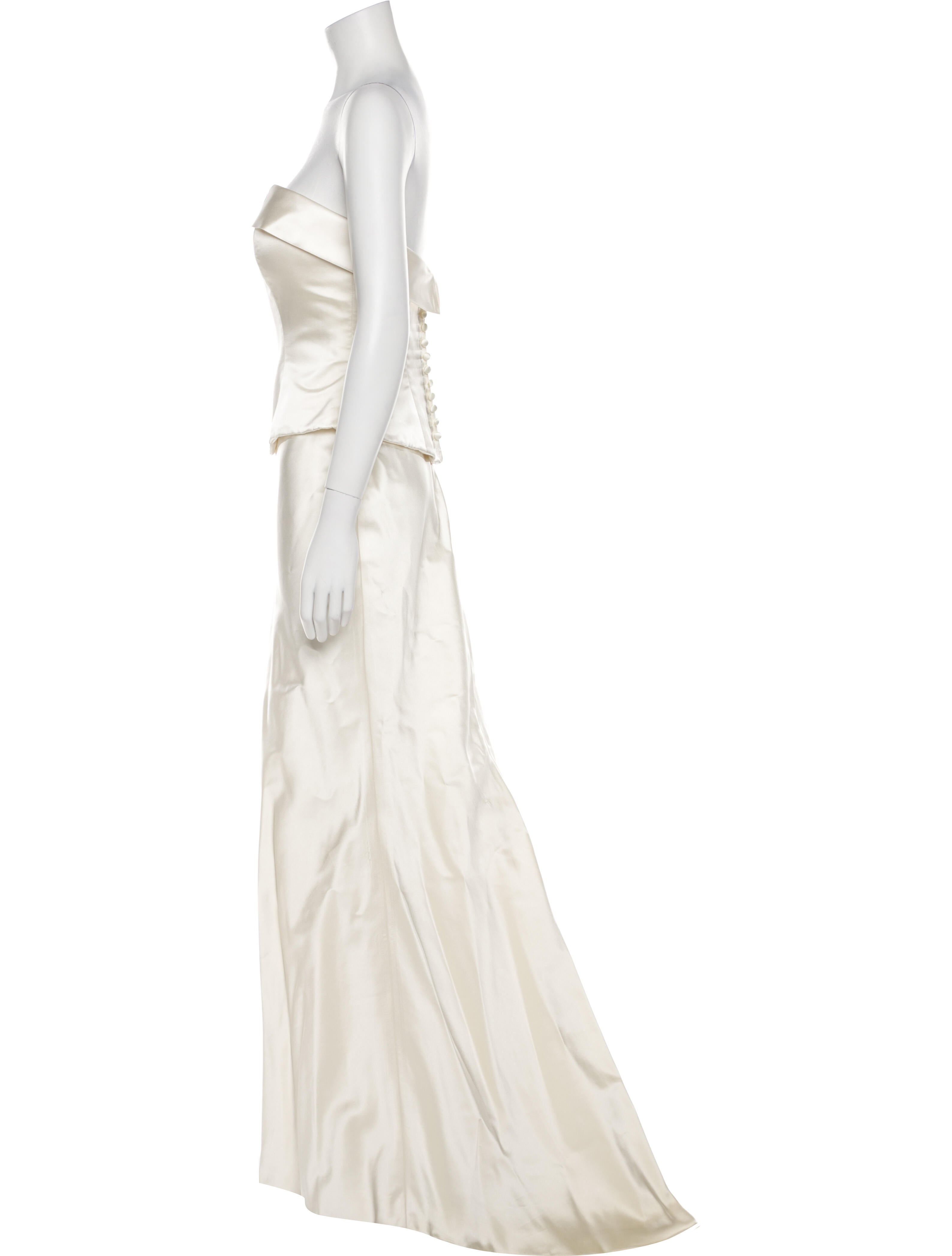 Vera Wang Silk Pleated Accents Skirt Set