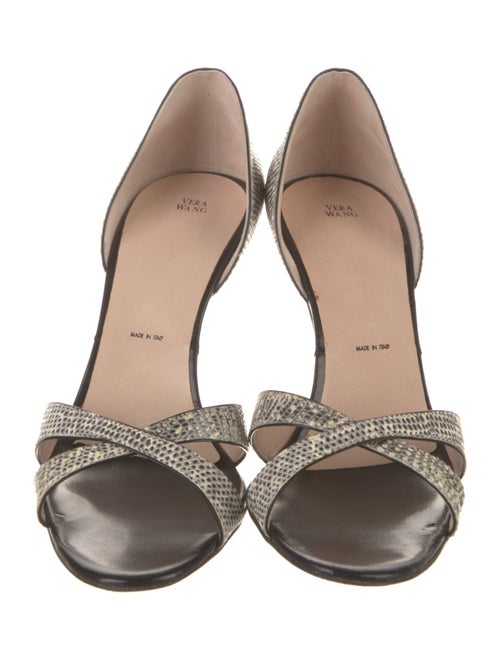 Vera Wang Leather Printed Sandals