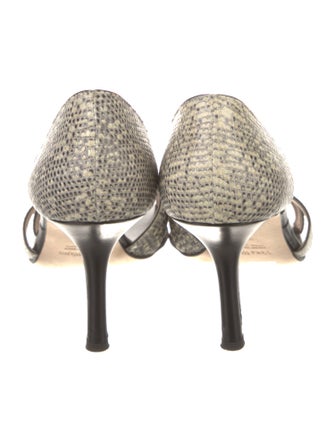 Vera Wang Leather Printed Sandals