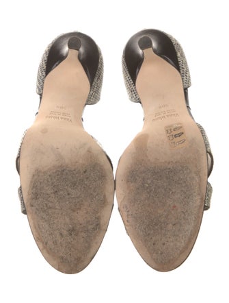 Vera Wang Leather Printed Sandals