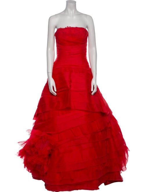 Vera Wang Strapless Long Dress