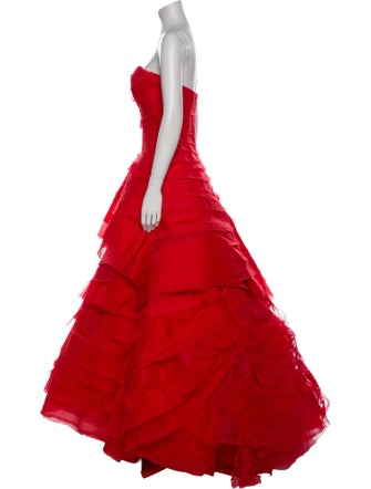 Vera Wang Strapless Long Dress