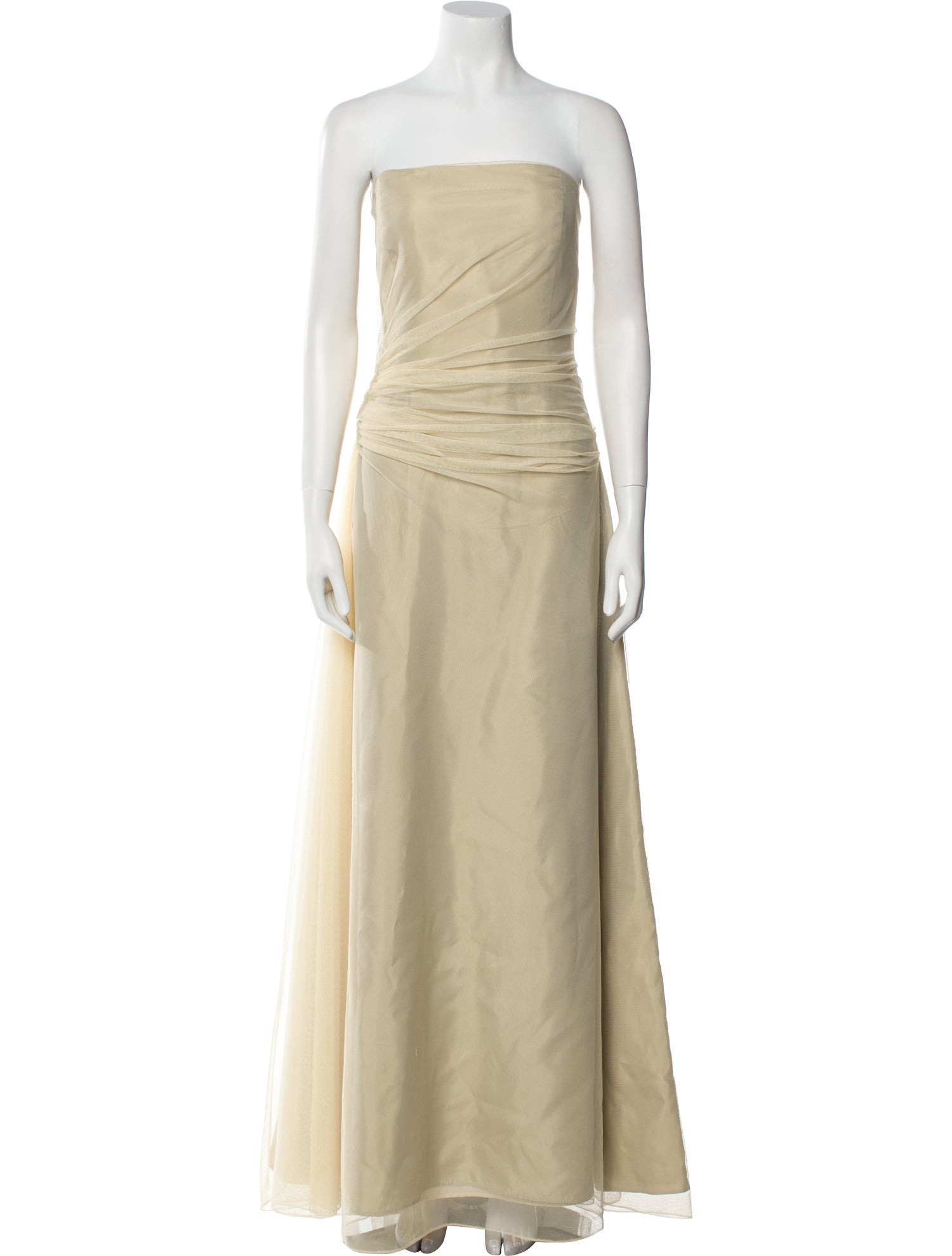 Vera Wang Strapless Long Dress - Yellow Dresses, Clothing - VER52644 | The RealReal Vera Wang Strapless Long Dress - Yellow Dresses, Clothing - VER52644 | The RealReal