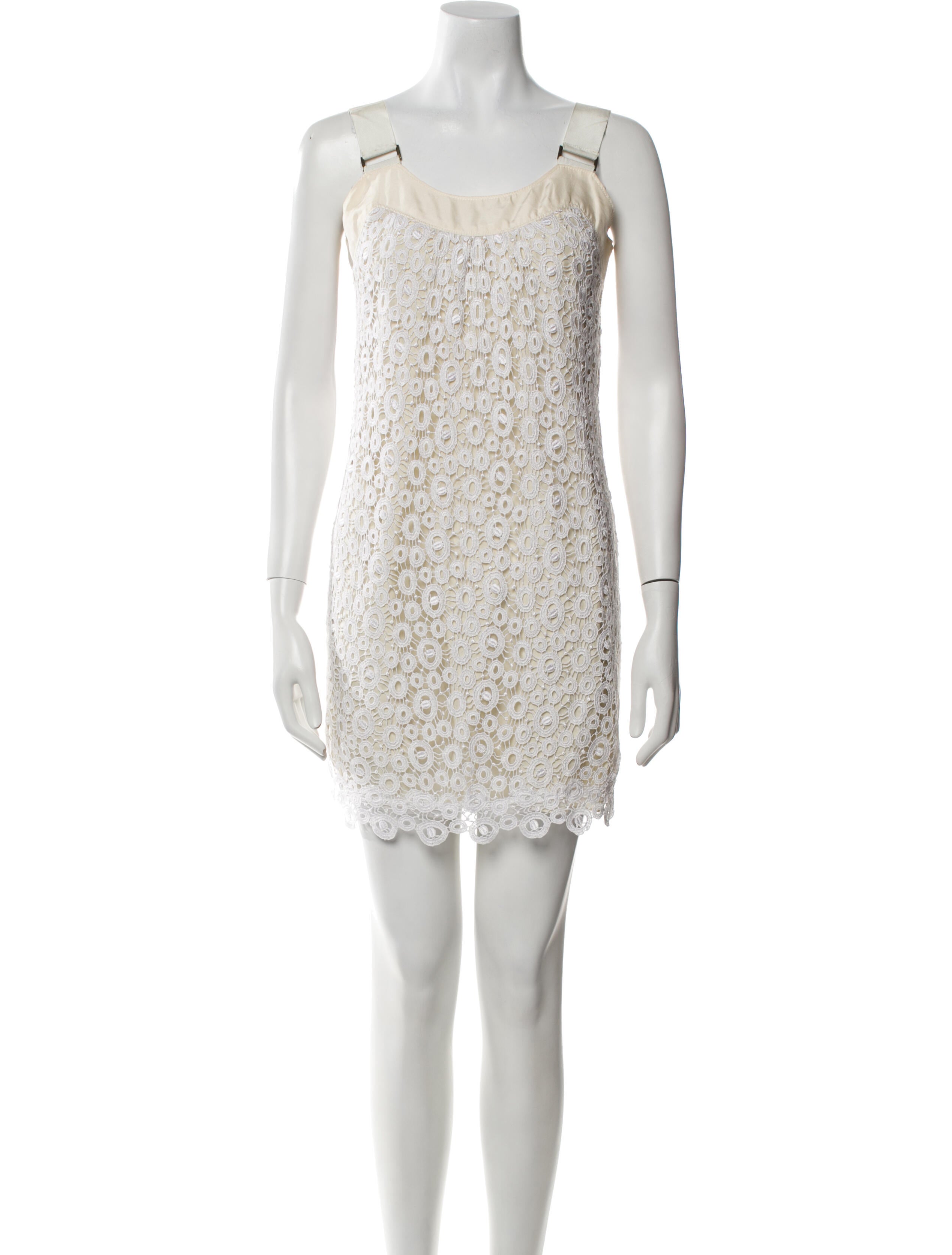 Vera Wang Scoop Neck Mini Dress