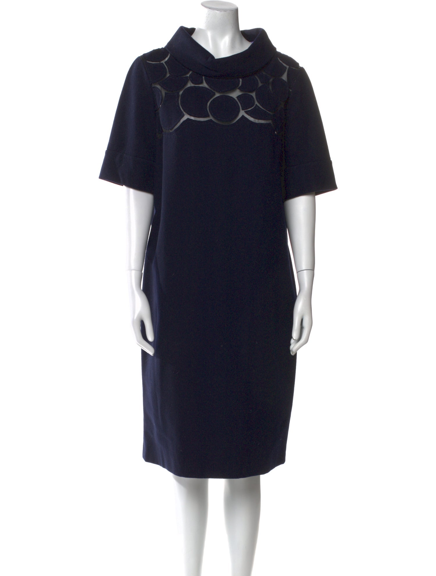 Vera Wang Wool Knee-Length Dress