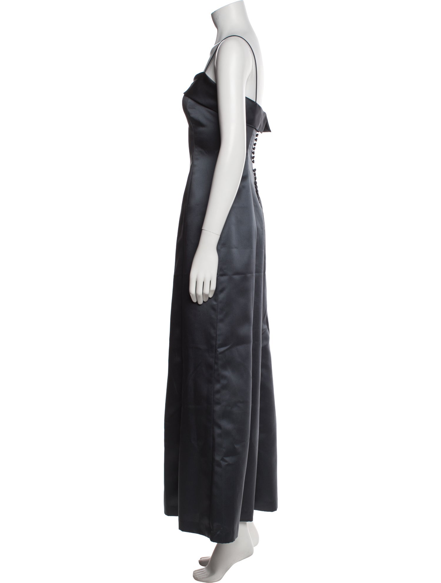 Vera Wang Square Neckline Long Dress