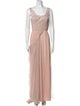 Vera Wang Square Neckline Long Dress
