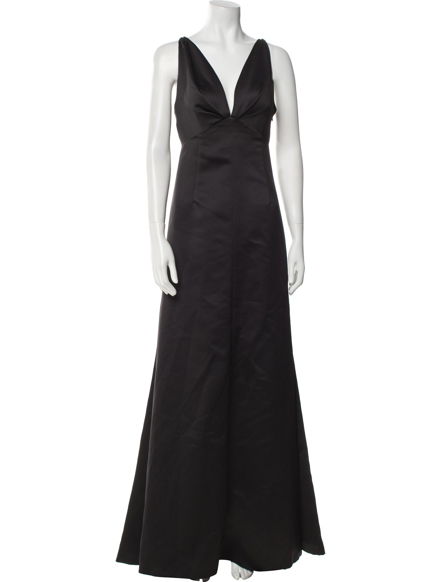 Vera Wang V-Neck Long Dress