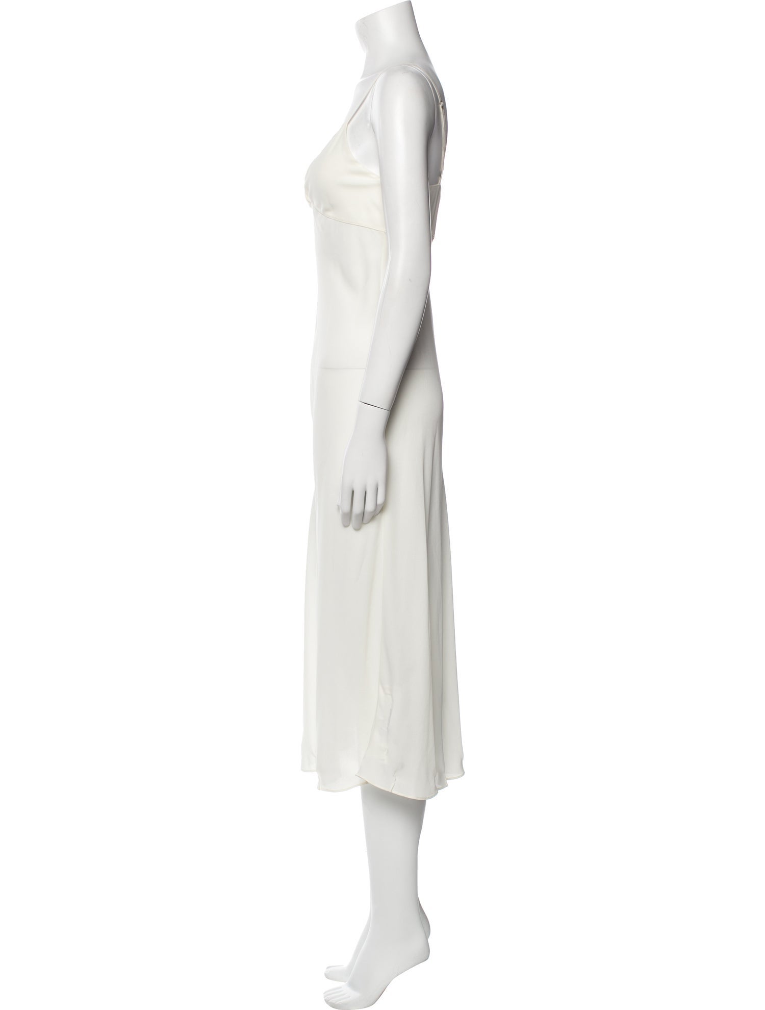 Vera Wang V-Neck Midi Length Dress