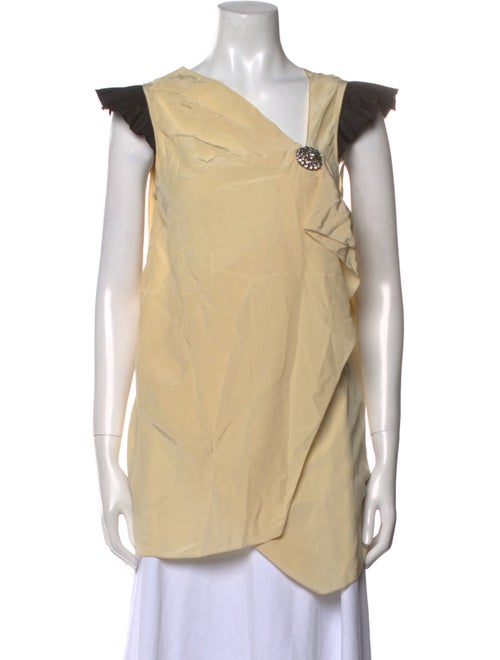 Vera Wang Silk One-Shoulder Tunic