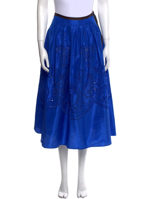 Vera Wang Silk Midi Length Skirt