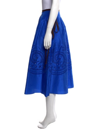Vera Wang Silk Midi Length Skirt