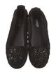 Vera Wang Suede Crystal Embellishments Flats