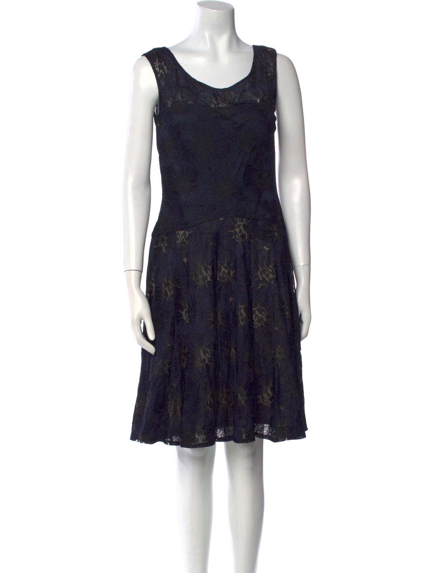 Vera Wang Floral Print Knee-Length Dress