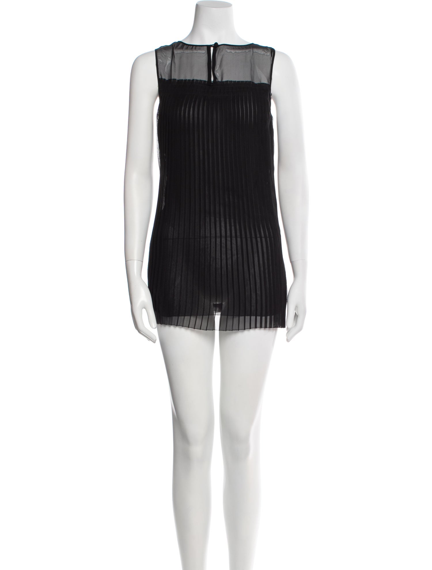 Vera Wang Silk Square Neckline Tunic