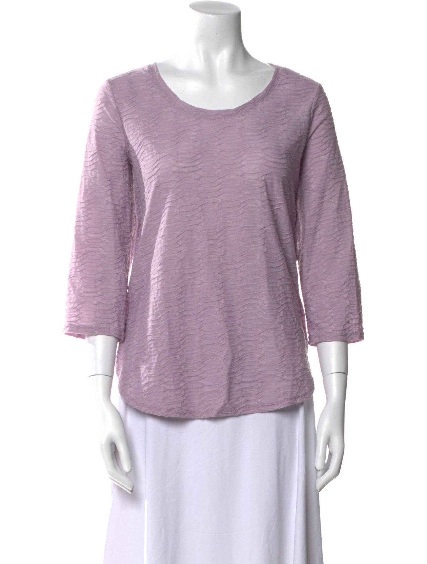 Vera Wang Scoop Neck Three-Quarter Sleeve T-Shirt w/ Tags