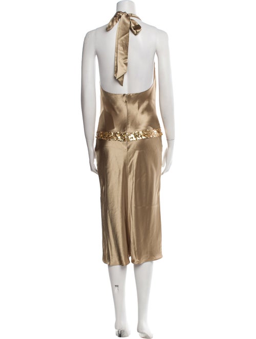 Vera Wang Mock Neck Long Dress