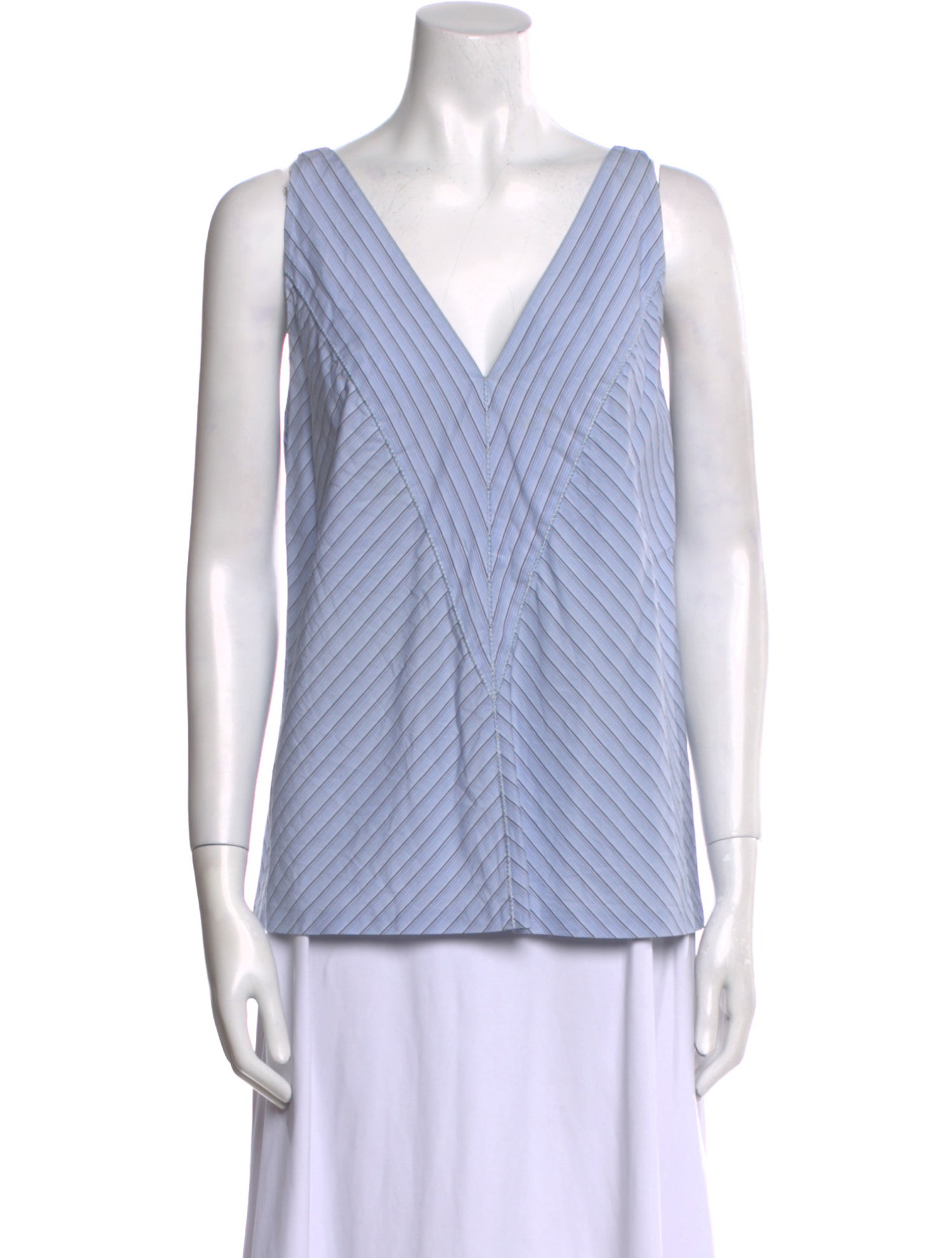Vera Wang Striped V-Neck Top