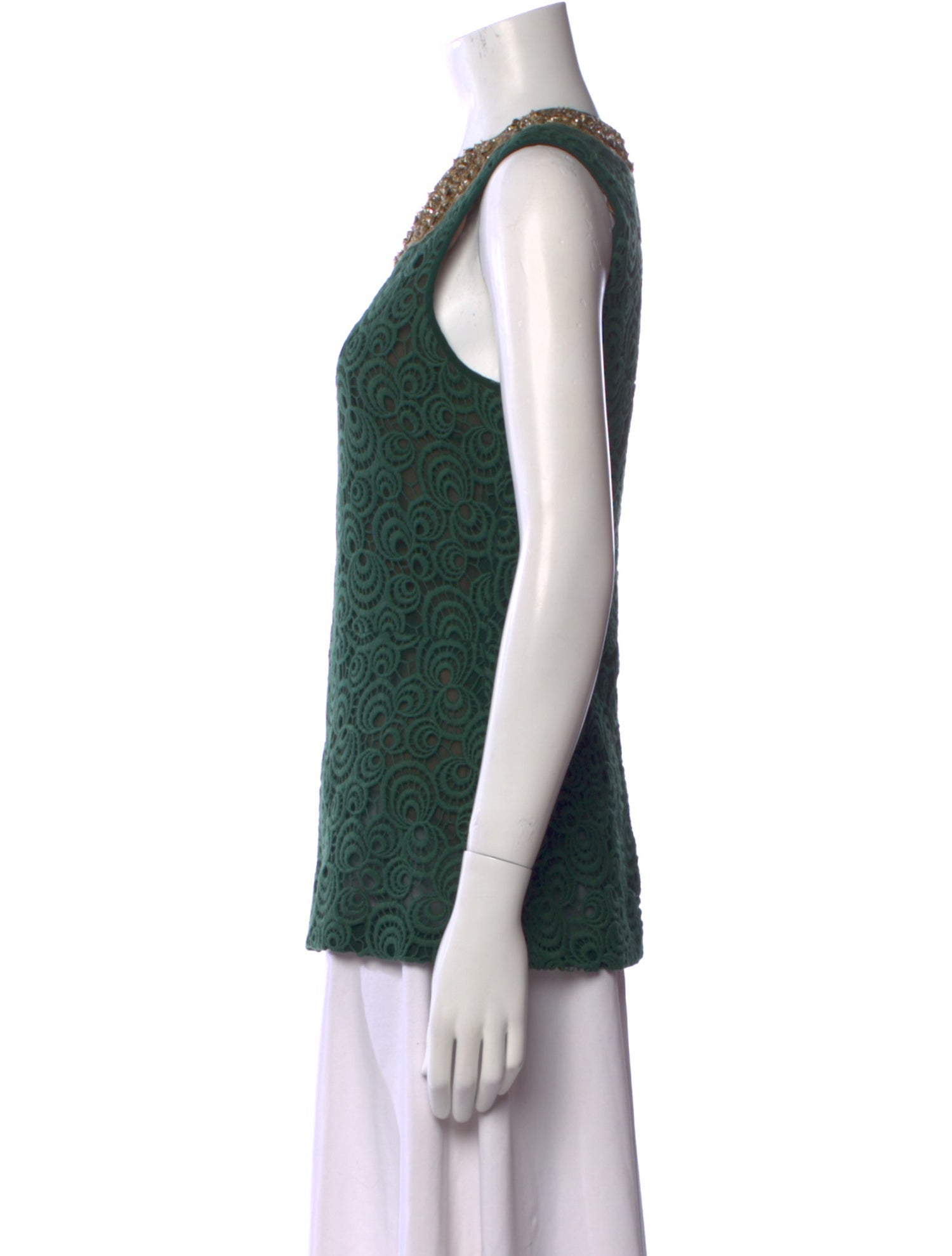 Vera Wang Printed Scoop Neck Top