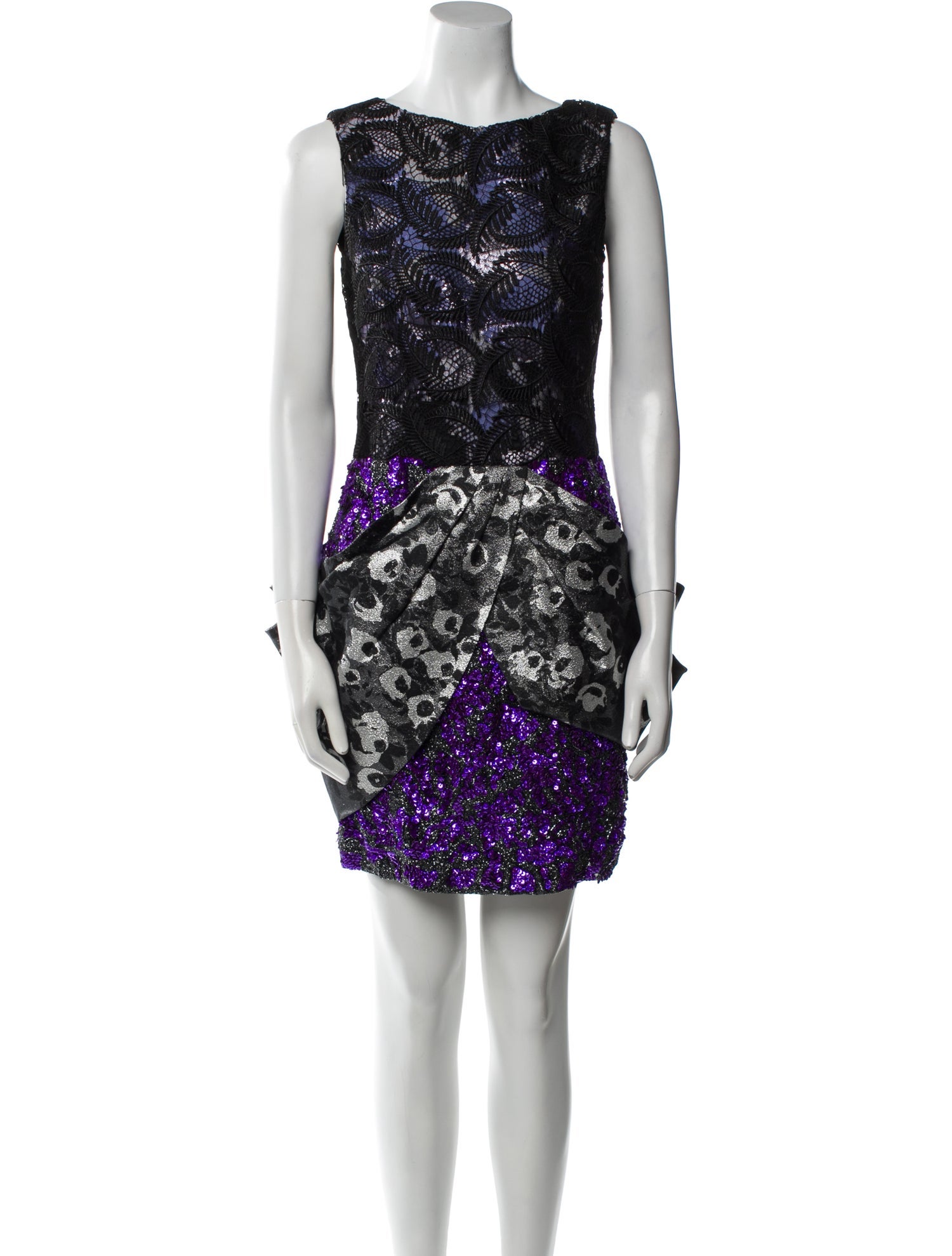 Vera Wang Printed Mini Dress