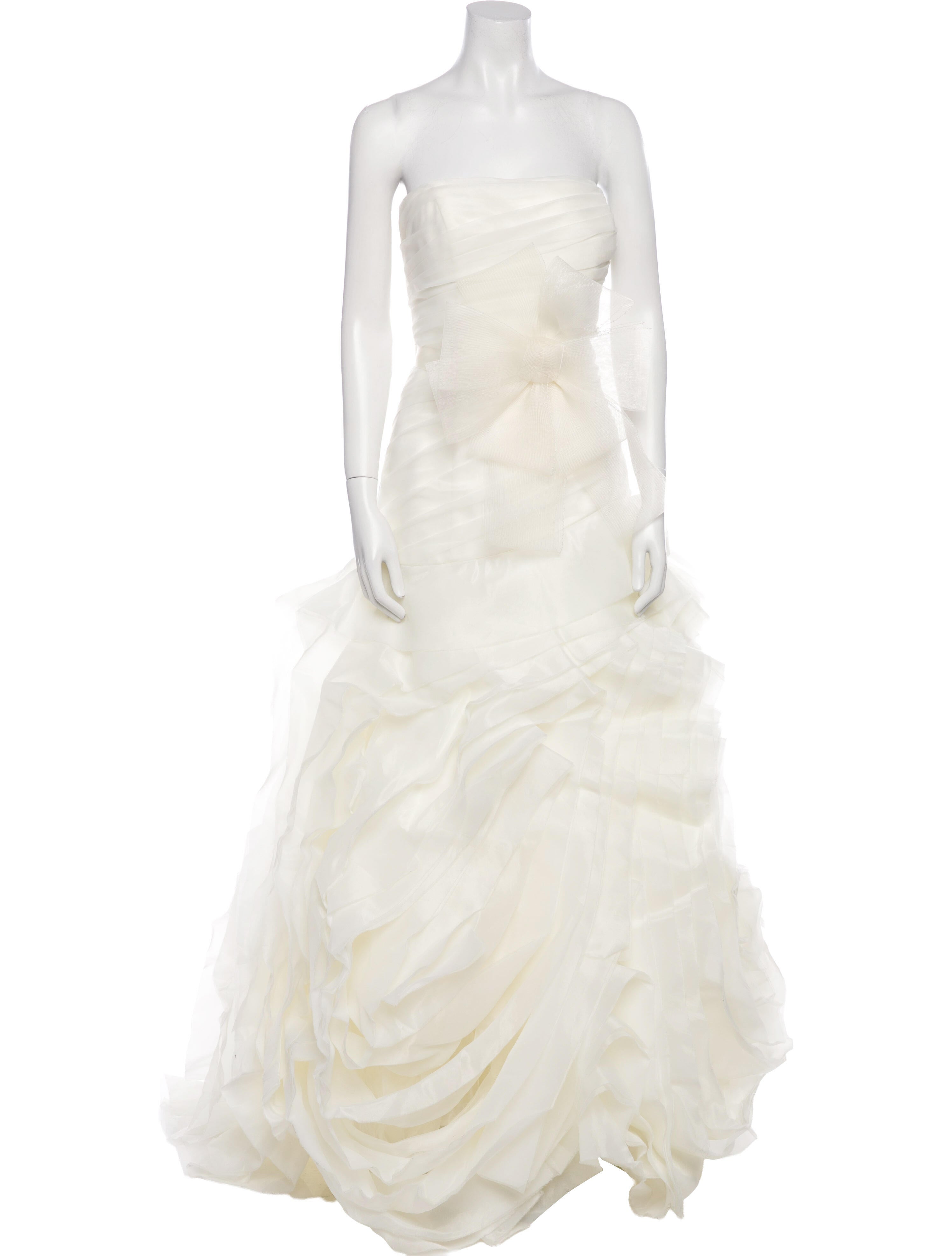 Vera Wang Strapless Long Dress