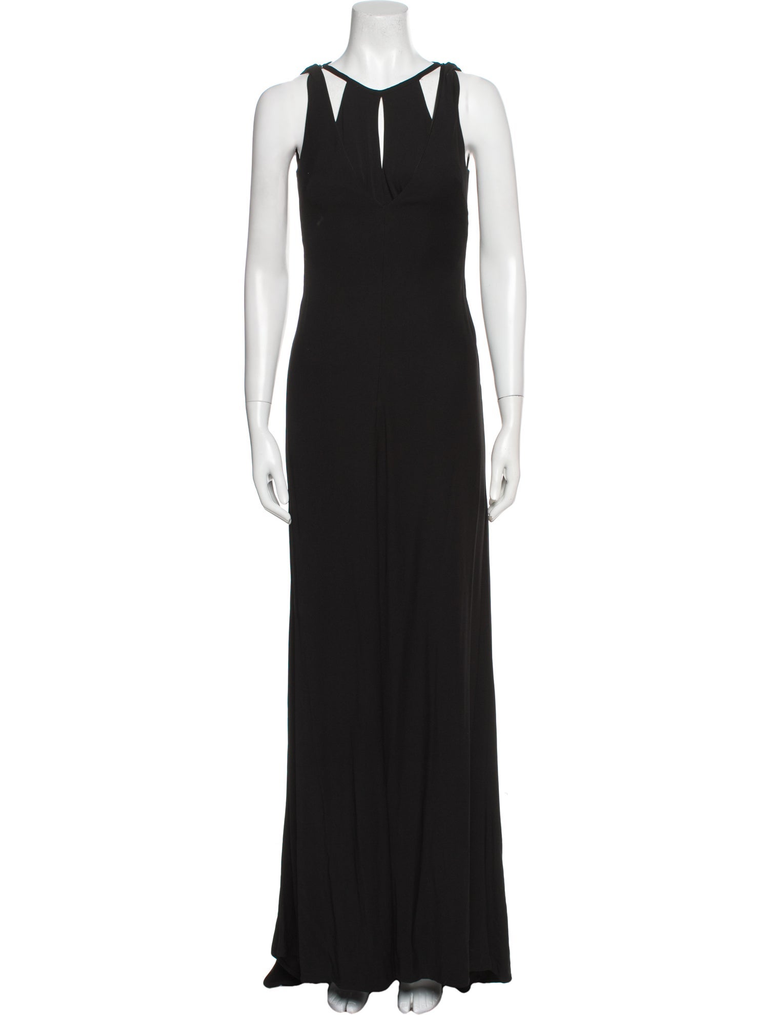 Vera Wang V-Neck Long Dress