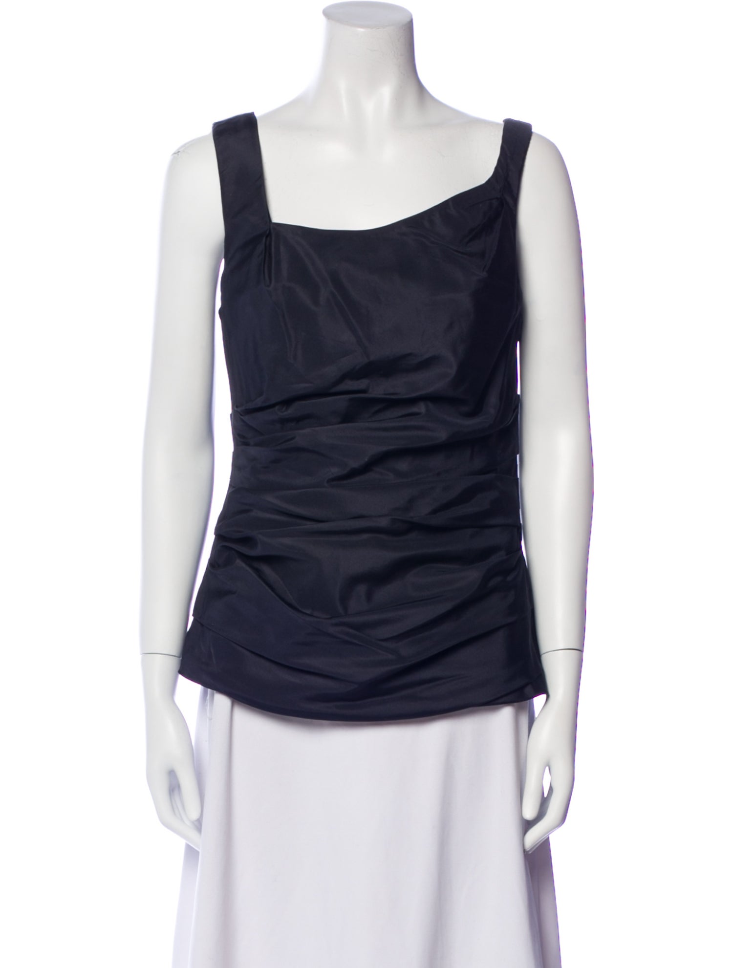Vera Wang Silk Square Neckline Top