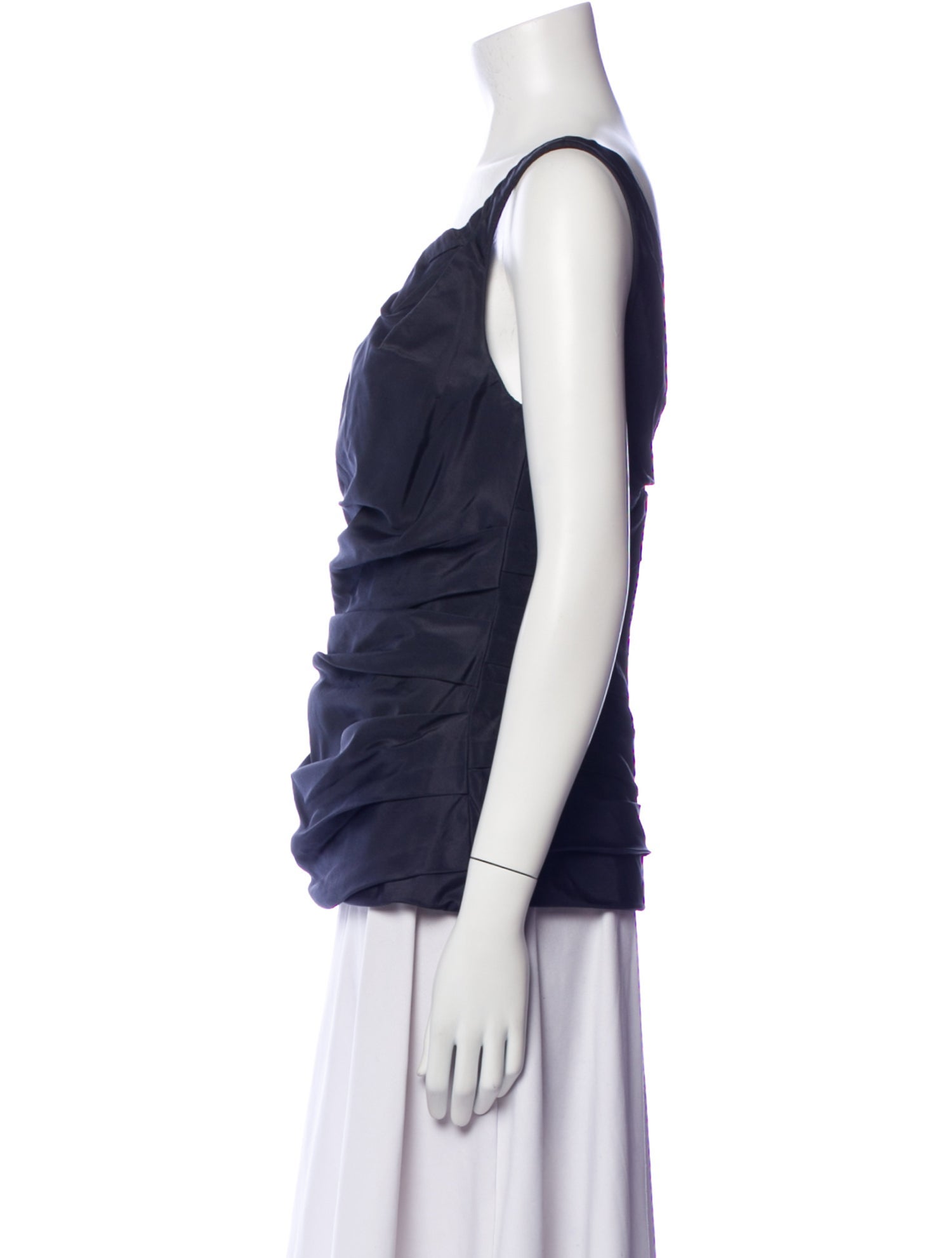 Vera Wang Silk Square Neckline Top