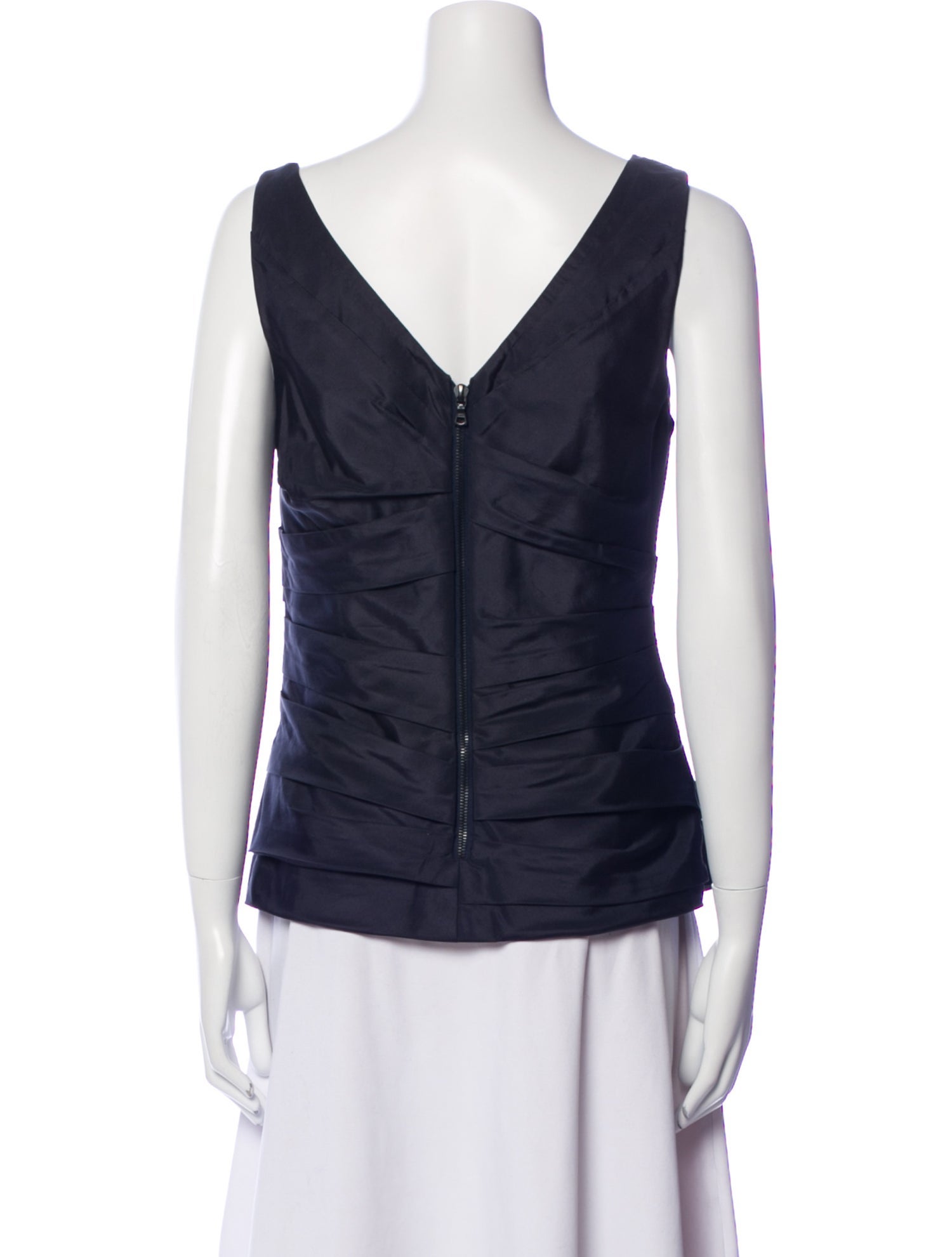 Vera Wang Silk Square Neckline Top