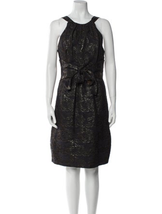 Vera Wang Printed Knee-Length Dress