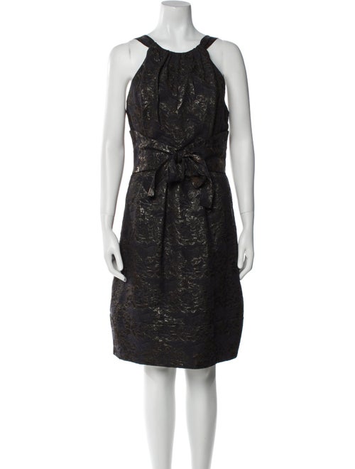 Vera Wang Printed Knee-Length Dress