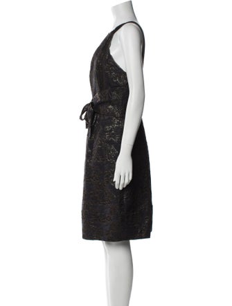 Vera Wang Printed Knee-Length Dress