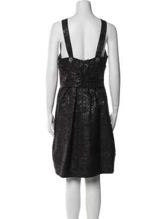 Vera Wang Printed Knee-Length Dress