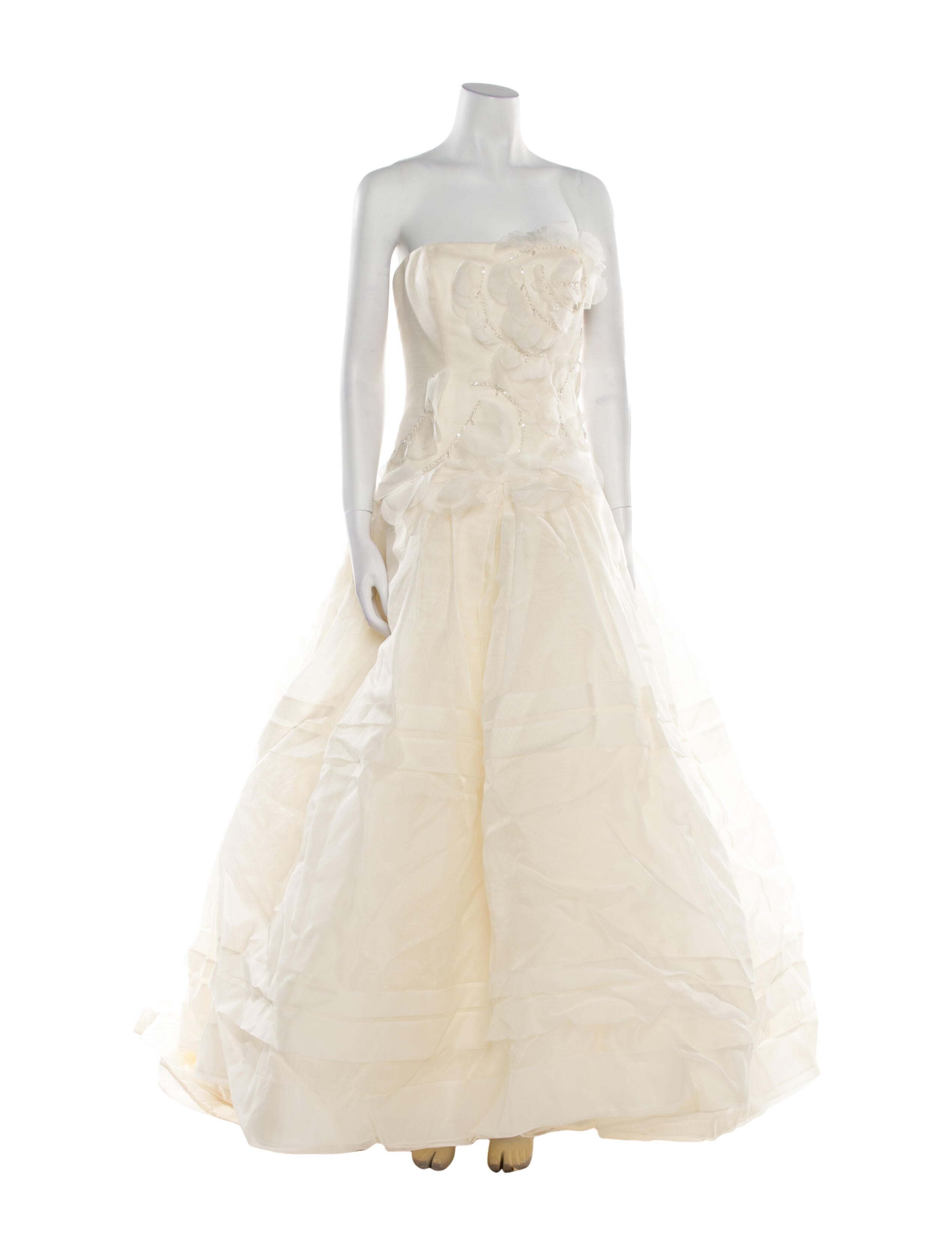 Vera Wang Strapless Long Dress