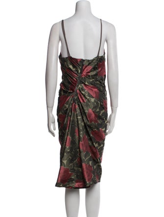 Vera Wang Floral Print Knee-Length Dress