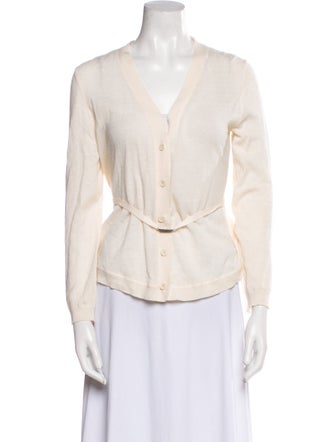 Vera Wang Silk V-Neck Sweater