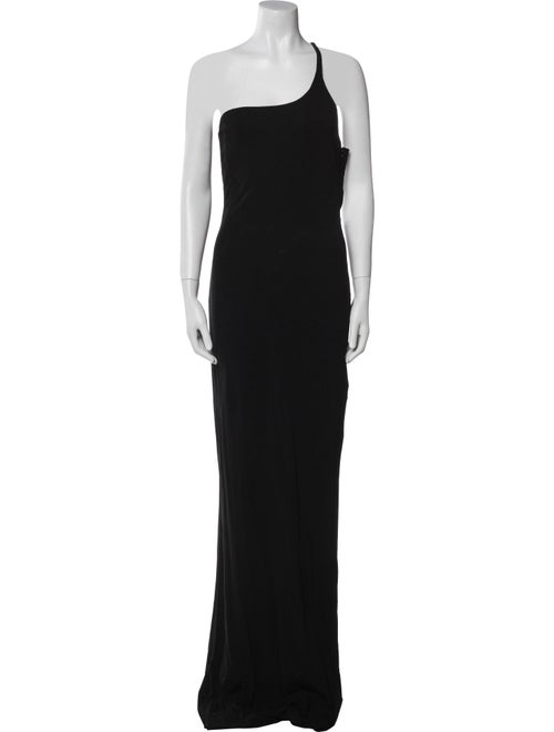 Vera Wang One-Shoulder Long Dress