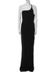 Vera Wang One-Shoulder Long Dress
