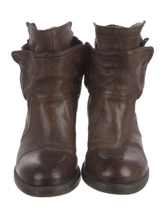 Vera Wang Leather Moto Boots