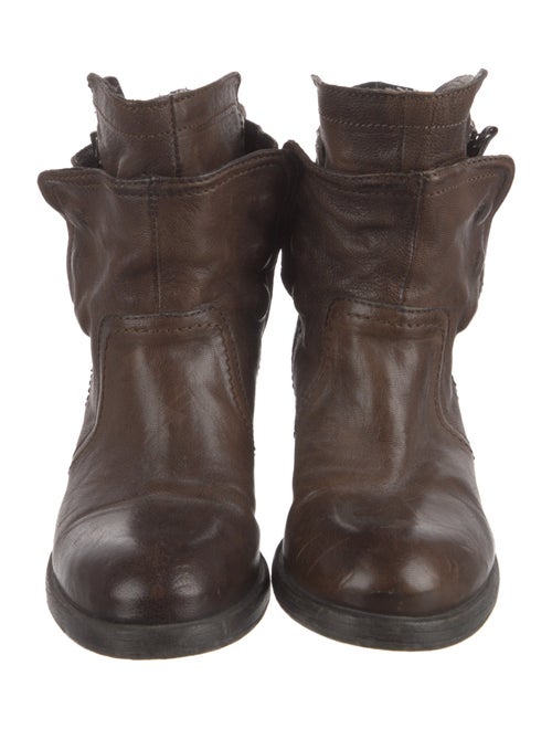 Vera Wang Leather Moto Boots