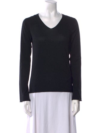 Vera Wang V-Neck Long Sleeve Sweatshirt