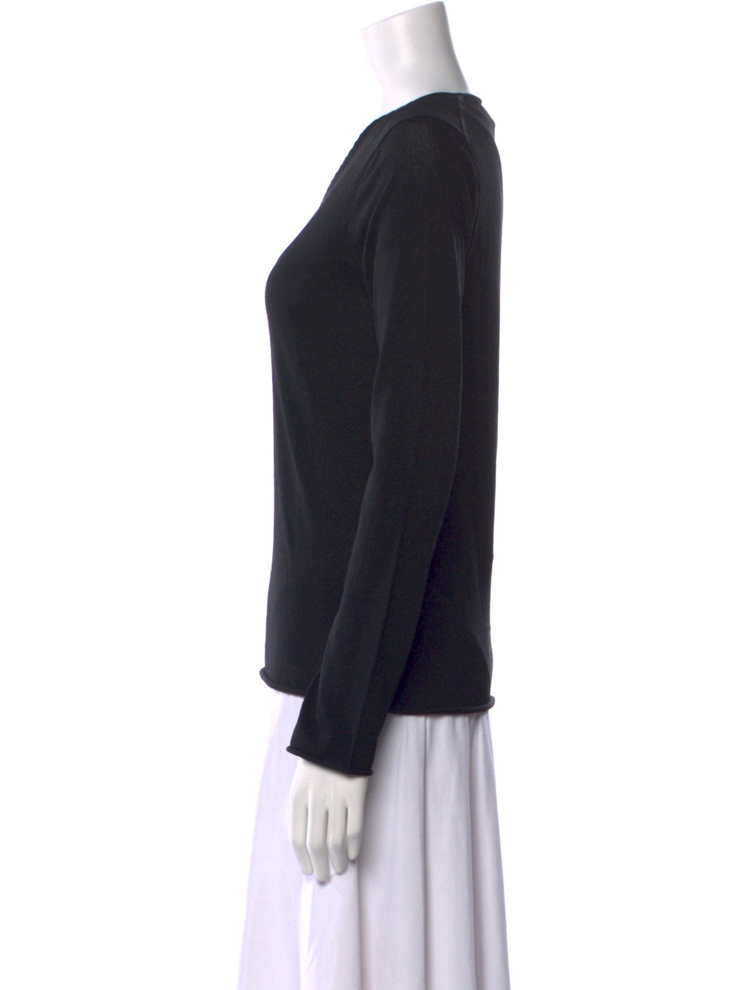 Vera Wang V-Neck Long Sleeve Sweatshirt