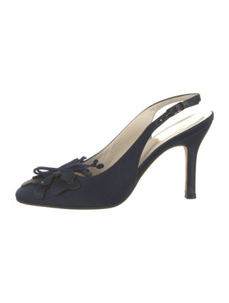 Vera Wang Satin Slingback Pumps