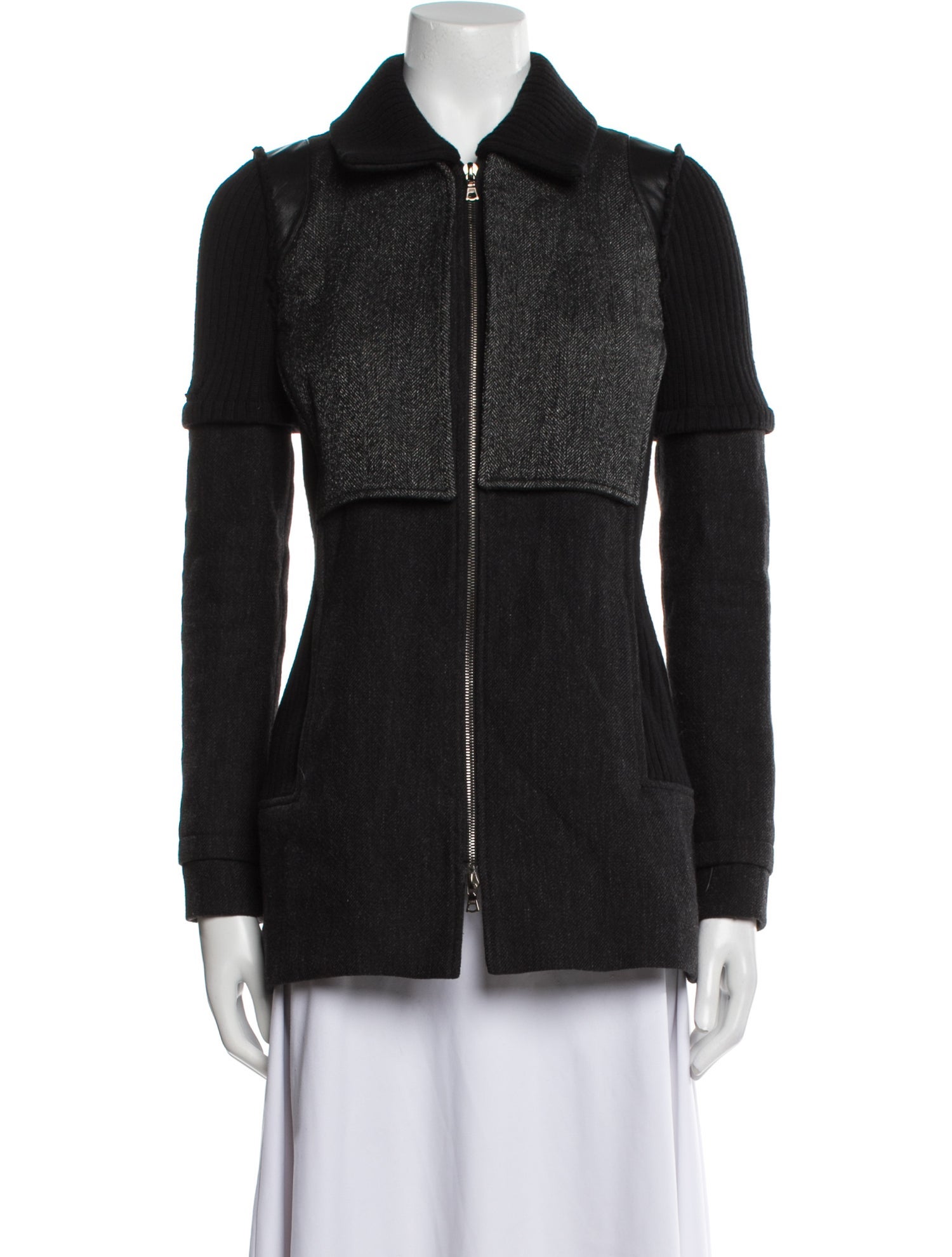 Vera Wang Wool Tweed Pattern Jacket