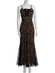 Vera Wang Lace Pattern Long Dress