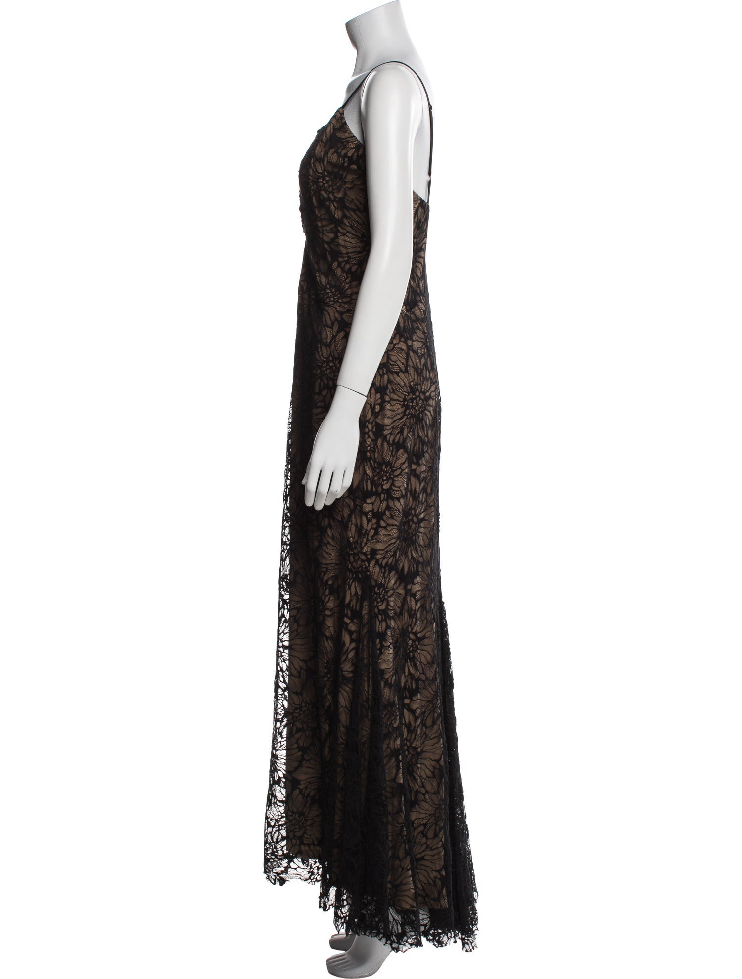 Vera Wang Lace Pattern Long Dress