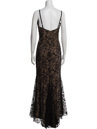 Vera Wang Lace Pattern Long Dress